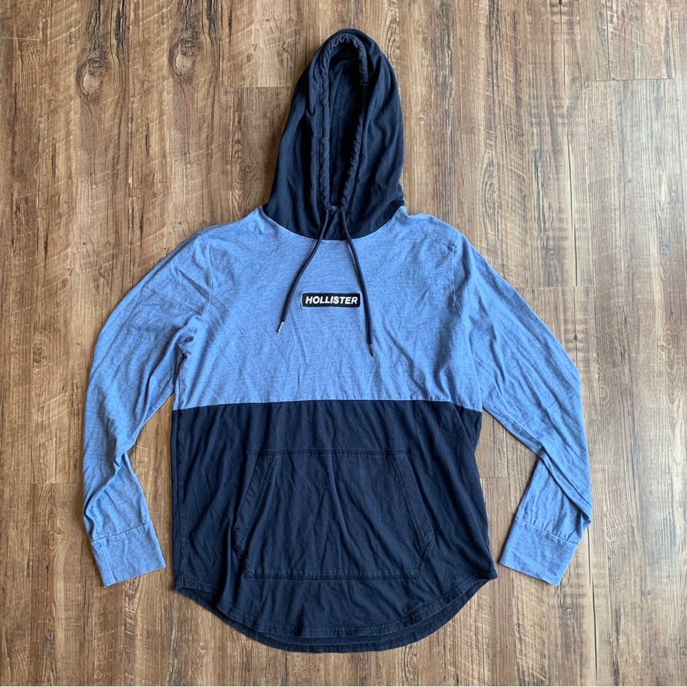 Blue Hollister Men’s Hoodie Long Sleeve